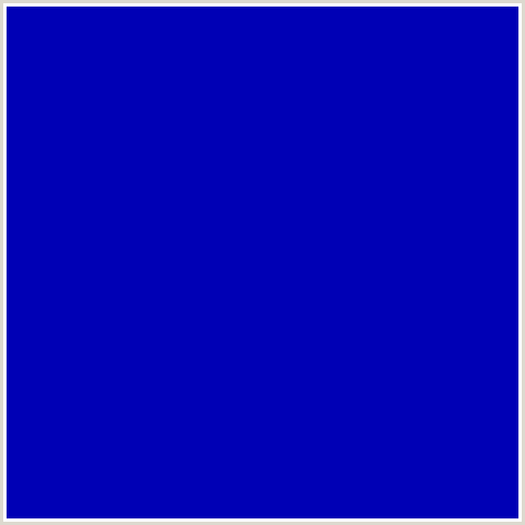 0000B5 Hex Color Image (BLUE, DARK BLUE)