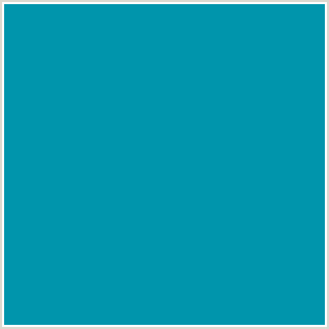 0095AC Hex Color Image (BONDI BLUE, LIGHT BLUE)