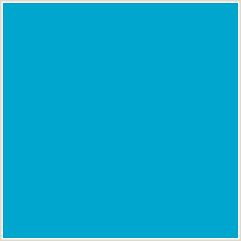 00A6CE Hex Color Image (CERULEAN, LIGHT BLUE)
