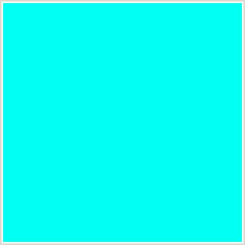 00FFF2 Hex Color Image (AQUA, CYAN, LIGHT BLUE)