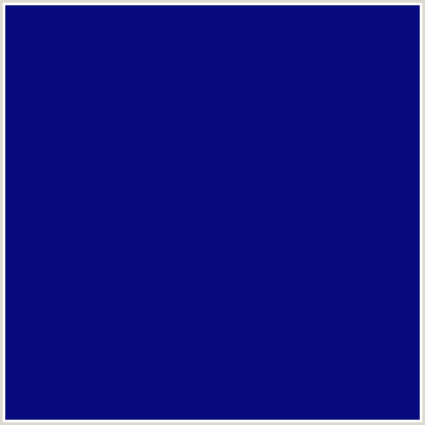 070A7D Hex Color Image (BLUE, MIDNIGHT BLUE, ULTRAMARINE)