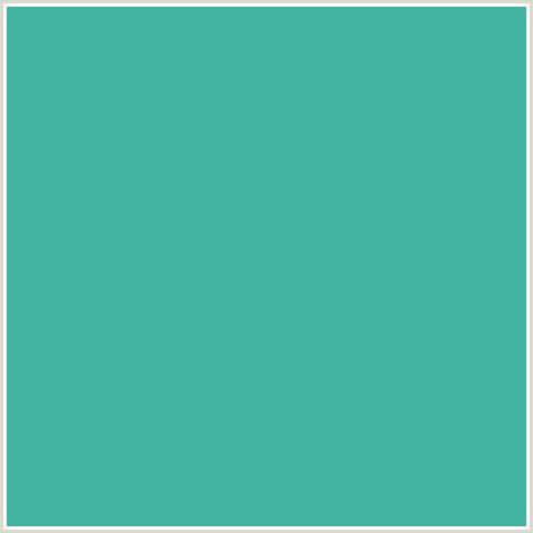 43B29F Hex Color Image (BLUE GREEN, KEPPEL)