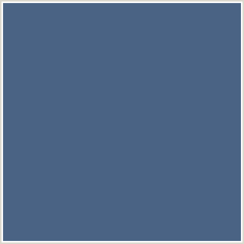 4A6384 Hex Color Image (BLUE, BLUE BAYOUX)