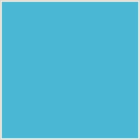 4AB8D4 Hex Color Image (LIGHT BLUE, SHAKESPEARE)