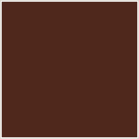 4F281C Hex Color Image (COCOA BEAN, RED ORANGE)