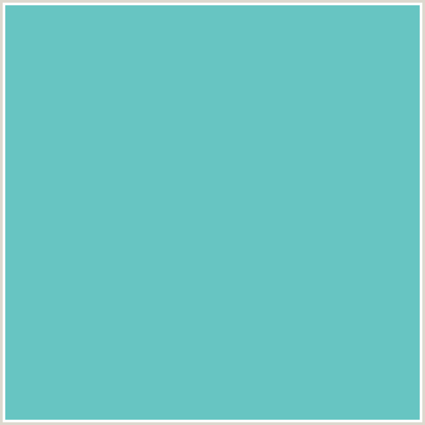 67C5C2 Hex Color Image (AQUA, DOWNY, LIGHT BLUE, TEAL)