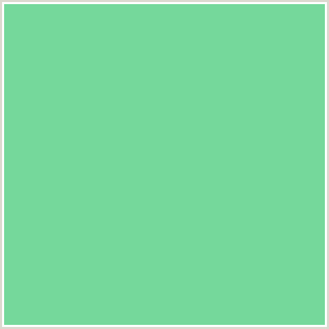 75D89B Hex Color Image (GREEN BLUE, PASTEL GREEN)