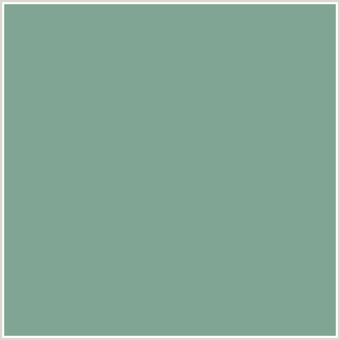 81A594 Hex Color Image (BAY LEAF, GREEN BLUE)