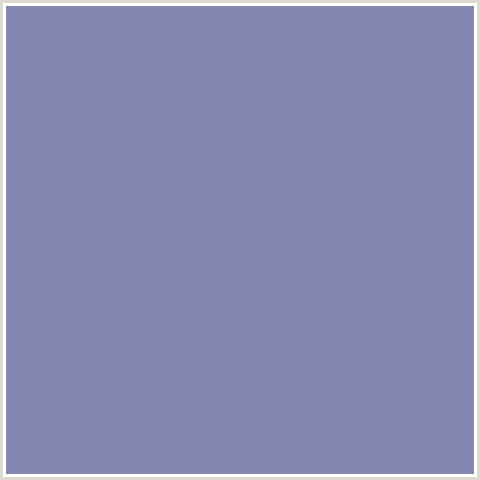 8686B3 Hex Color Image (BLUE, WILD BLUE YONDER)