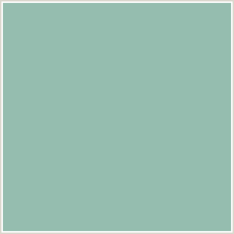 95BDAF Hex Color Image (GREEN BLUE, SUMMER GREEN)