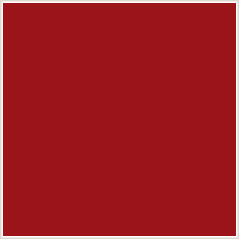 9B1419 Hex Color Image (RED, TAMARILLO)