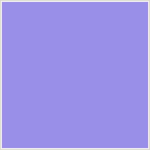 9B8EE8 Hex Color Image (BLUE, DULL LAVENDER)