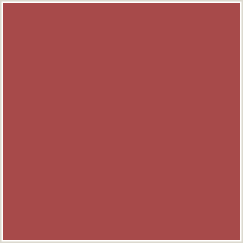 A74A4A Hex Color Image (APPLE BLOSSOM, RED)
