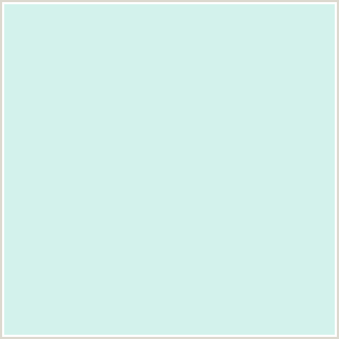 D3F2EC Hex Color Image (BLUE GREEN, ICEBERG)
