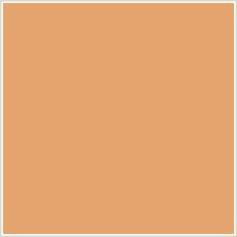 E5A46E Hex Color Image (ORANGE RED, PORSCHE)