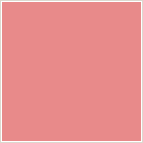 E88A8A Hex Color Image (RED, SALMON, TONYS PINK)