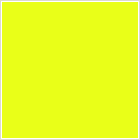 E9FF18 Hex Color Image (CHARTREUSE YELLOW, YELLOW GREEN)