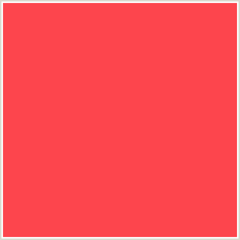 FD454D Hex Color Image (RED, SUNSET ORANGE)