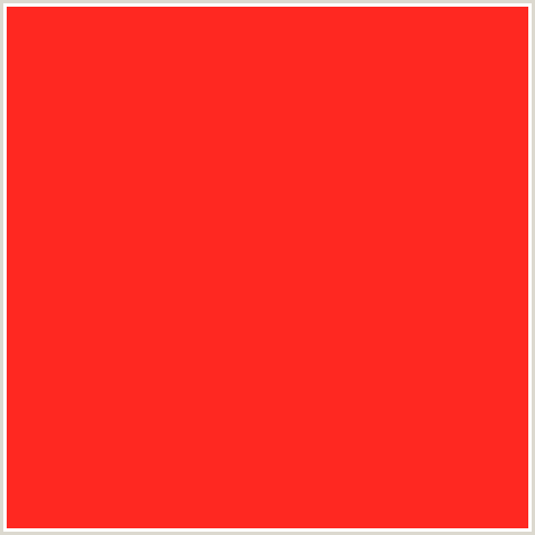FF2821 Hex Color Image (RED, RED ORANGE)