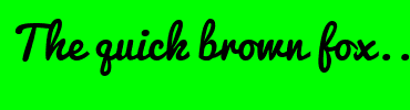 Image with Font Color 31C3E7 and Background Color 00FF00