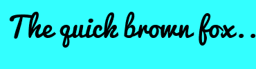 Image with Font Color 3333FF and Background Color 33FFFF