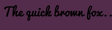 Image with Font Color D3DFCB and Background Color 522C4A