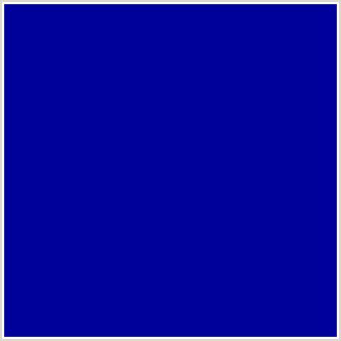 00009A Hex Color Image (BLUE, NAVY BLUE)