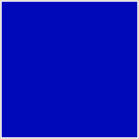 0009BA Hex Color Image (BLUE, DARK BLUE)