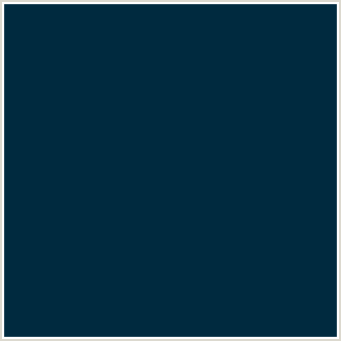 002A3F Hex Color Image (BLUE, DAINTREE, MIDNIGHT BLUE)