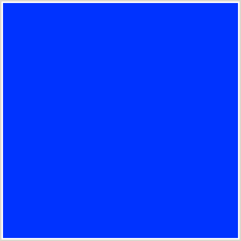 0033FF Hex Color Image (BLUE, BLUE RIBBON)