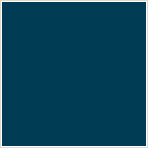 003D54 Hex Color Image (LIGHT BLUE, PRUSSIAN BLUE)