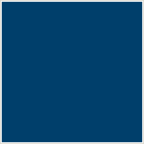 003F6B Hex Color Image (BLUE, MIDNIGHT BLUE, REGAL BLUE)