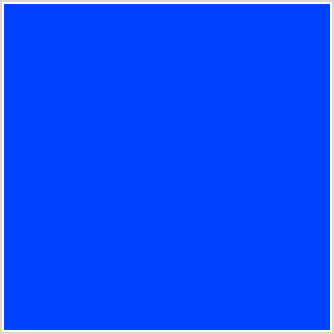 0040FF Hex Color Image (BLUE, BLUE RIBBON)
