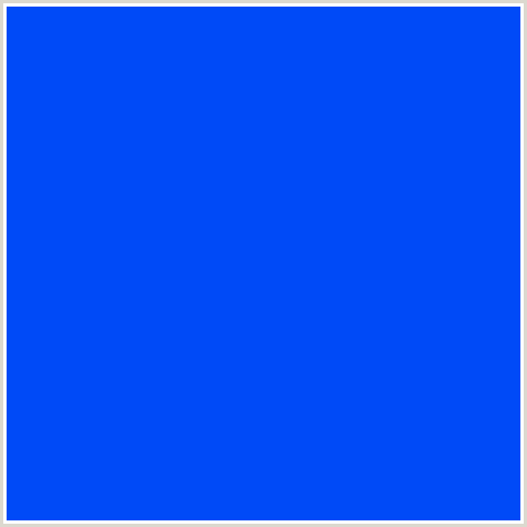 004AF7 Hex Color Image (BLUE, BLUE RIBBON)