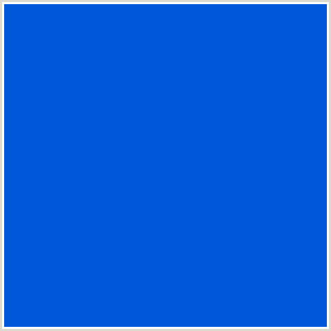 0057D9 Hex Color Image (BLUE, SCIENCE BLUE)