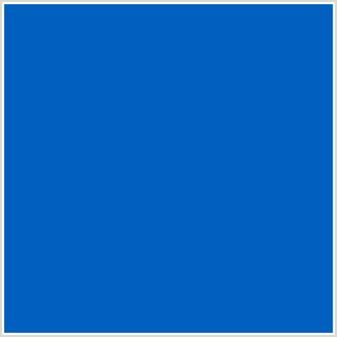 005FBF Hex Color Image (BLUE, SCIENCE BLUE)