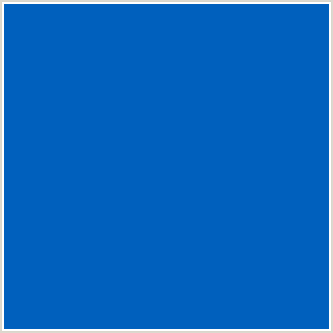 0060BD Hex Color Image (BLUE, SCIENCE BLUE)