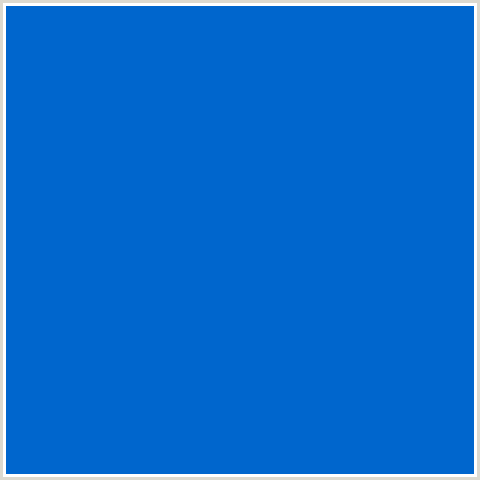 0066CD Hex Color Image (BLUE, SCIENCE BLUE)