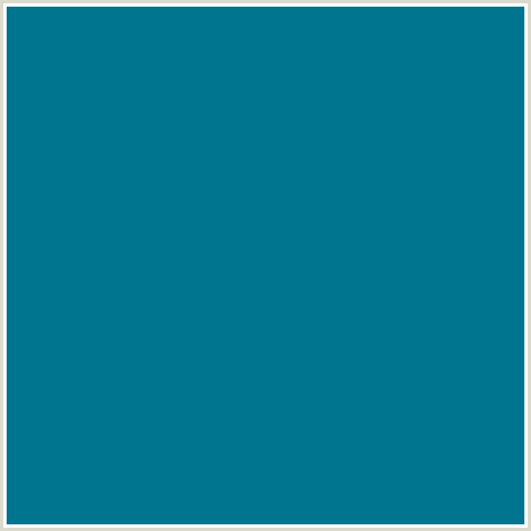 00758F Hex Color Image (BLUE LAGOON, LIGHT BLUE)