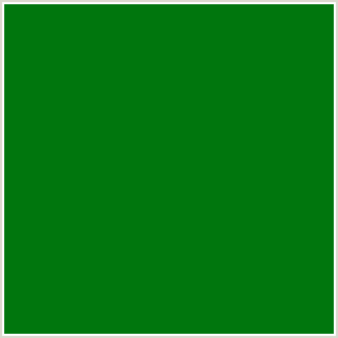 00760D Hex Color Image (CAMARONE, FOREST GREEN, GREEN)