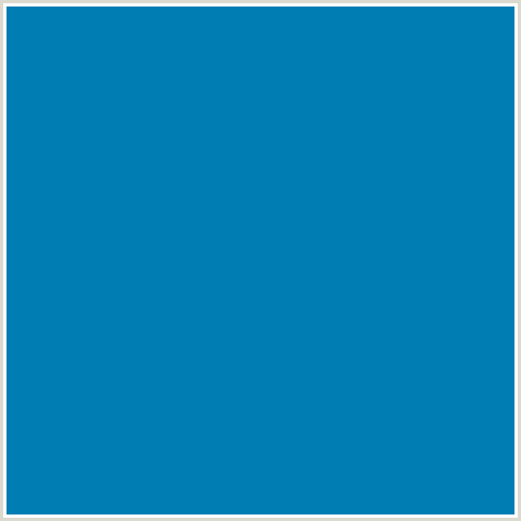 007EB4 Hex Color Image (DEEP CERULEAN, LIGHT BLUE)