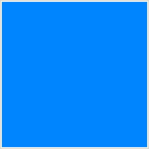 0085FF Hex Color Image (AZURE RADIANCE, BLUE)