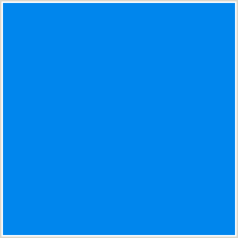 0086ED Hex Color Image (AZURE RADIANCE, BLUE)