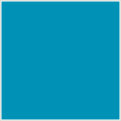 0091B7 Hex Color Image (BONDI BLUE, LIGHT BLUE)
