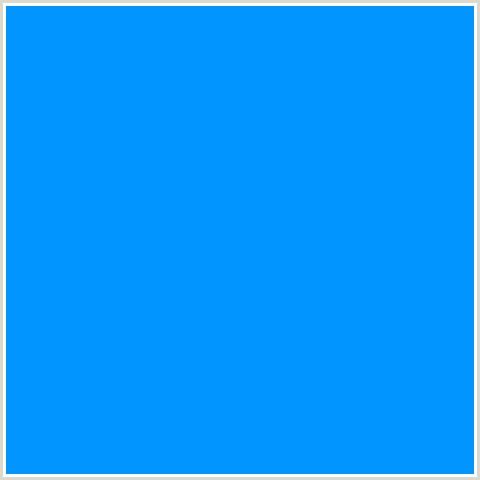 0095FF Hex Color Image (AZURE RADIANCE, BLUE)