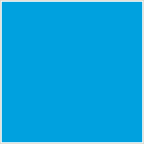 00A1DF Hex Color Image (CERULEAN, LIGHT BLUE)