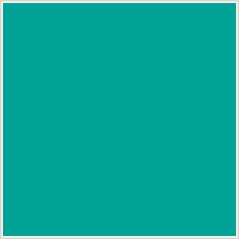 00A295 Hex Color Image (AQUA, LIGHT BLUE, PERSIAN GREEN)