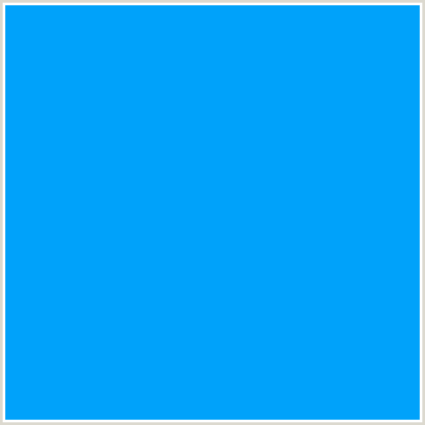 00A2FA Hex Color Image (AZURE RADIANCE, BLUE)