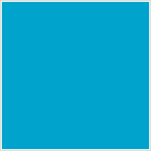 00A3CC Hex Color Image (LIGHT BLUE, PACIFIC BLUE)