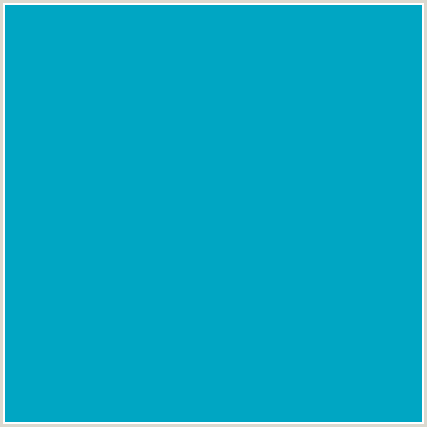00A6C3 Hex Color Image (LIGHT BLUE, PACIFIC BLUE)
